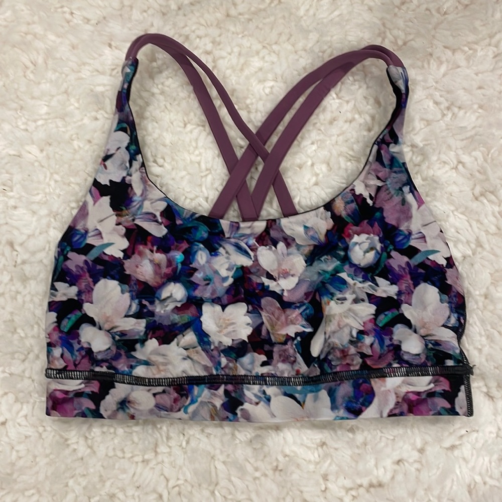 Lululemon floral energy bra size 4